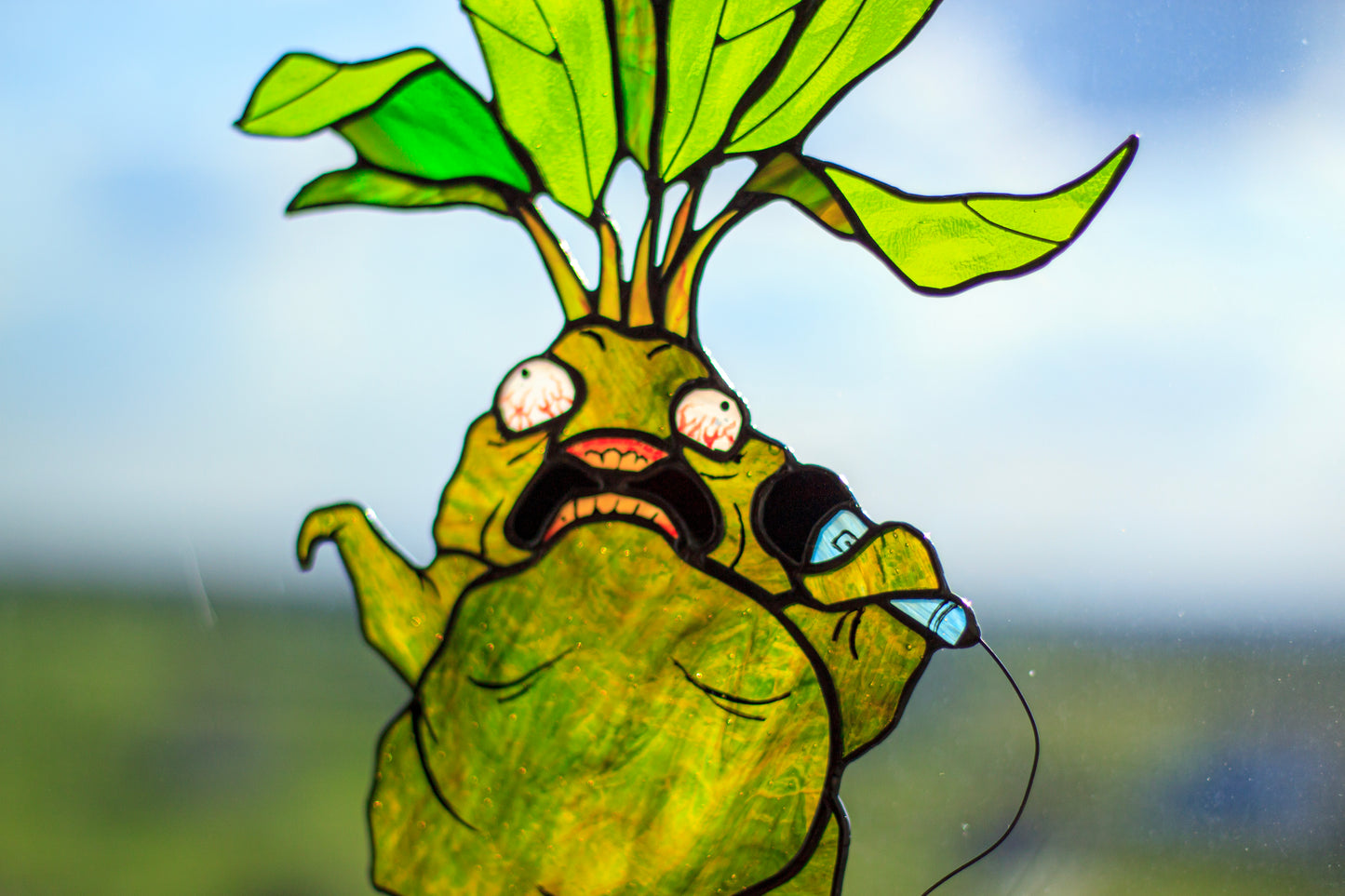 Screaming Mandrake Suncatcher — The Root That Invented Grindcore, Weird Metal Gift