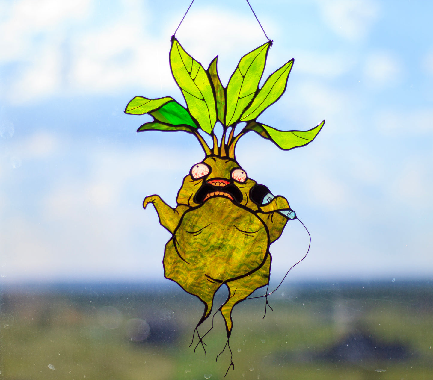 Screaming Mandrake Suncatcher — The Root That Invented Grindcore, Weird Metal Gift