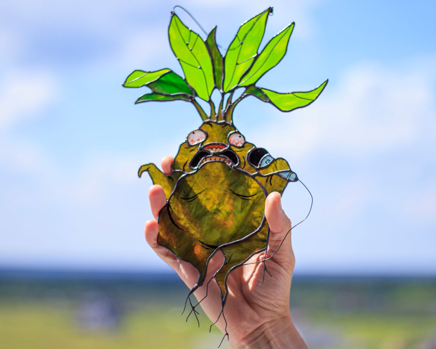 Screaming Mandrake Suncatcher — The Root That Invented Grindcore, Weird Metal Gift