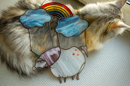 Sad Unicorn Suncatcher — Funny Rainbow Window Decor, Quirky Unicorn Gift