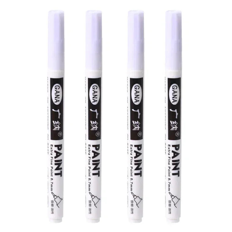 White Paint Marker Pen for Stained Glass — Oil Based, Waterproof, Extra Fine 0.7mm