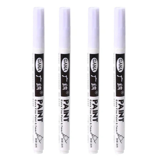 White Paint Marker Pen for Stained Glass — Oil Based, Waterproof, Extra Fine 0.7mm