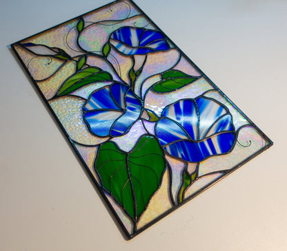 Digital pattern PSD Morning glory Stained glass Window panel