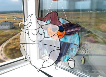 Halloween Scarecrow Stained Glass Suncatcher Pattern (PSD Digital Pattern)