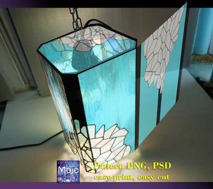Geometric Octagon Lamp Stained Glass Pattern (PSD)