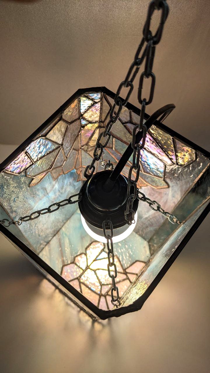 Geometric Octagon Lamp Stained Glass Pattern (PSD)