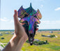 Dark Monster Queen Stained Glass Suncatcher — Iridescent Horror Window Art, Sci-Fi Gift