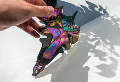 Dark Monster Queen Stained Glass Suncatcher — Iridescent Horror Window Art, Sci-Fi Gift